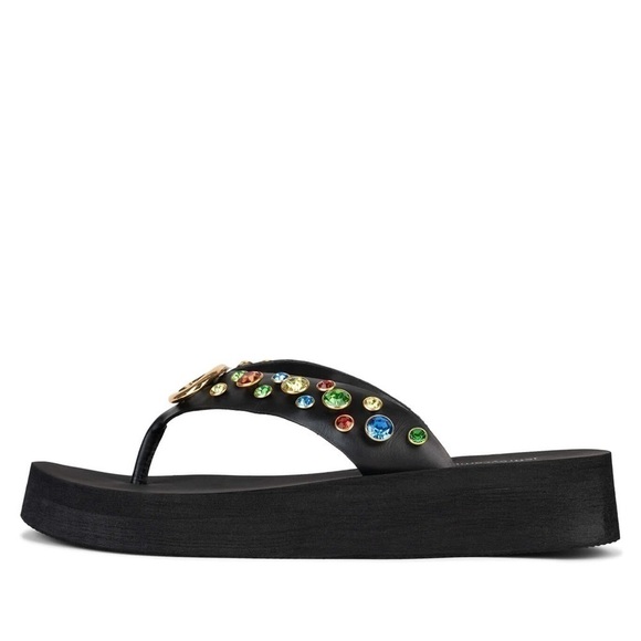 Jeffrey Campbell Iconics Flip Flop in black multi - Picture 3 of 15